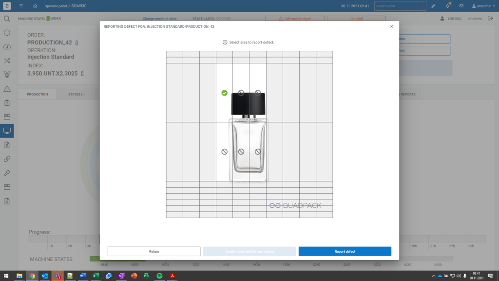 Report defect on image