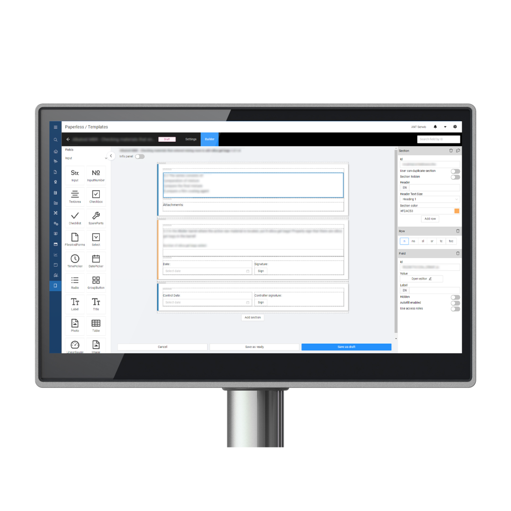monitor with screen
