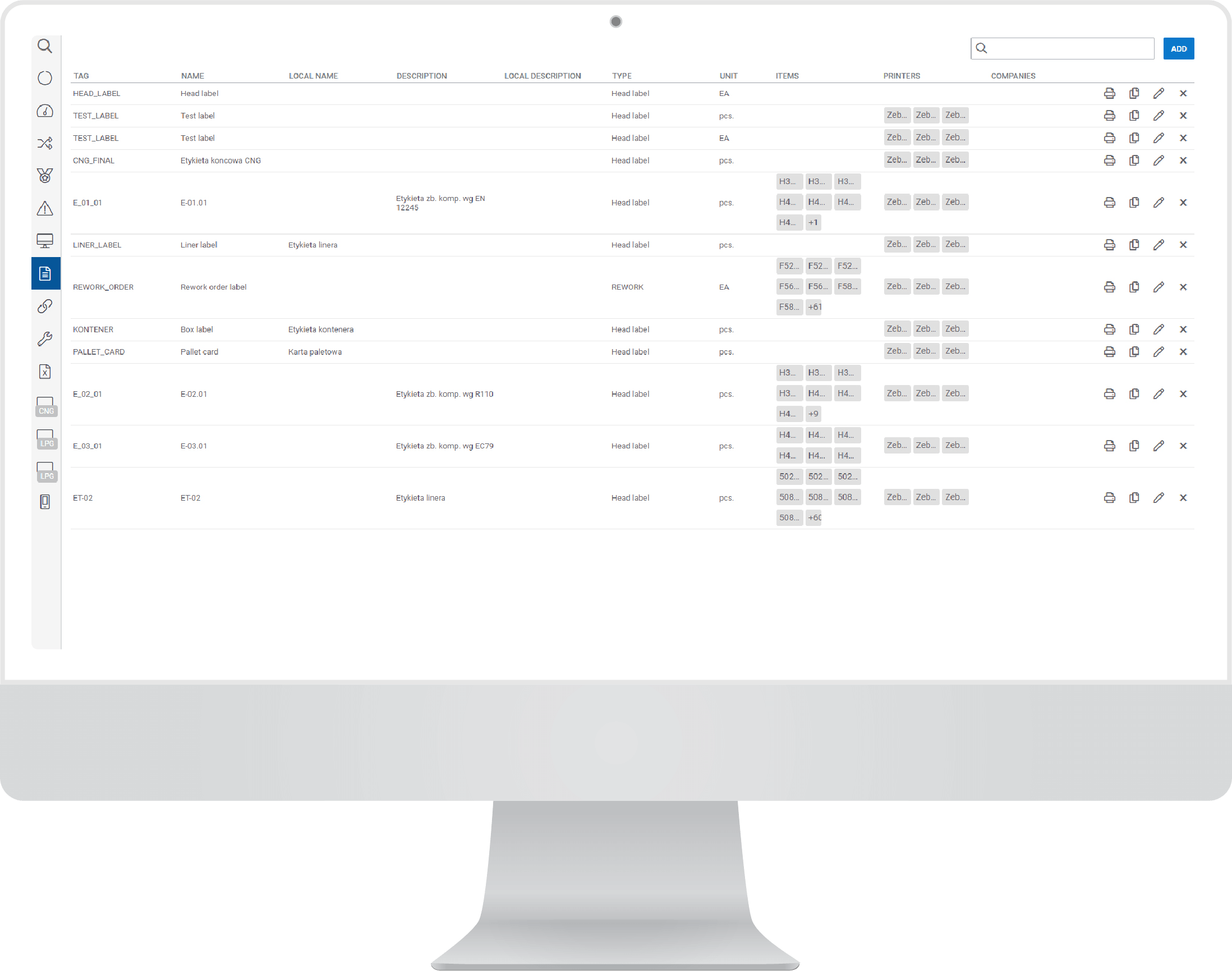 Label management